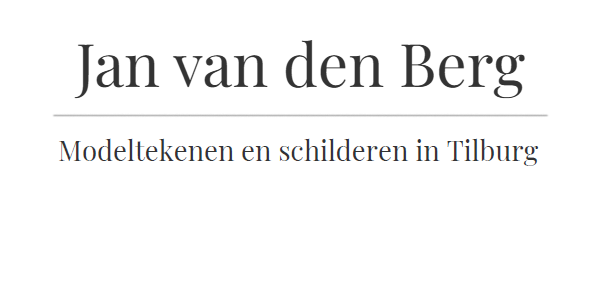 Tekenen en schilderen – Jan van den Berg
